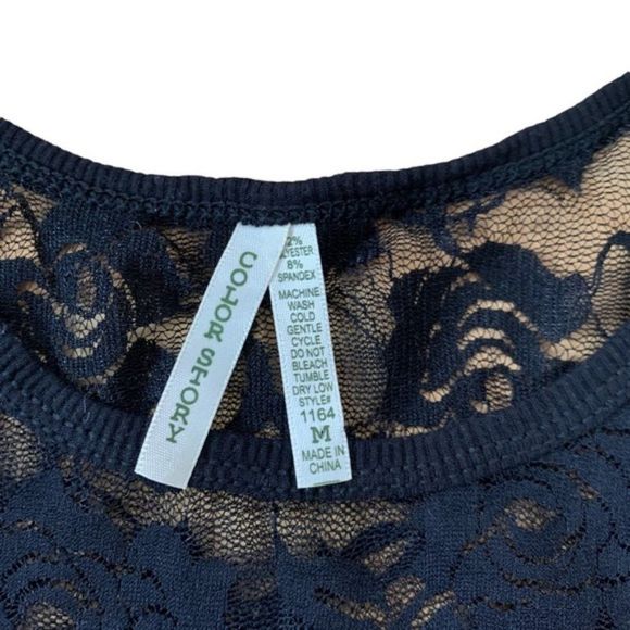 Black Lace Color Story Long Sleeve Size Medium - Picture 3 of 5